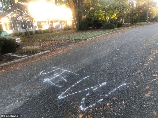 ‘Disturbing’ anti-Semitic and racist graffiti including a swastika scrawled on street in New Jersey