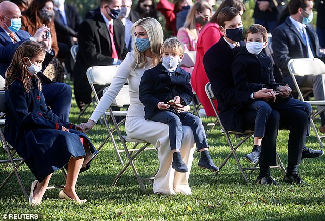 Ivanka Trump’s children play with White House turkey at pardoning ceremony