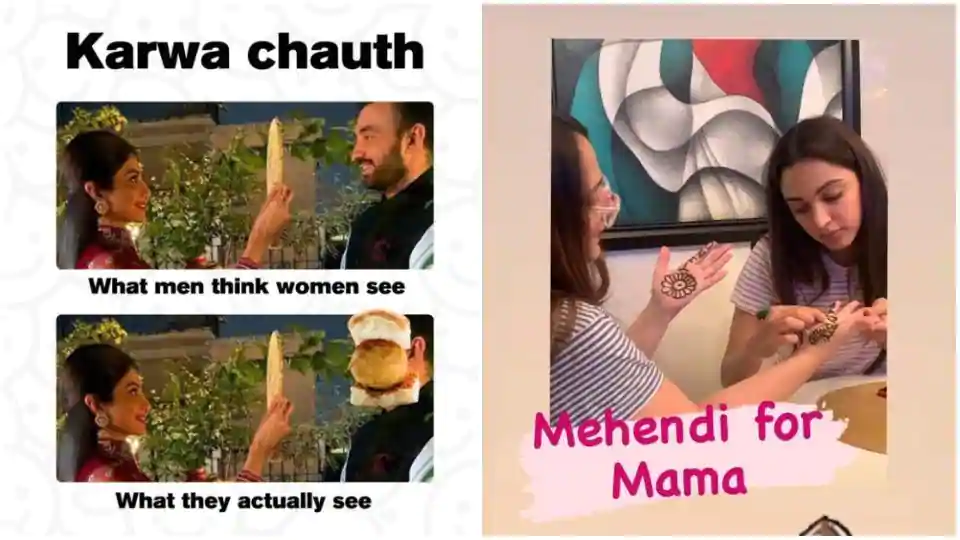 Karwa Chauth 2020: Raj Kundra shares meme on hungry wife Shilpa Shetty, Kiara Advani decorates mom’s hands with henna