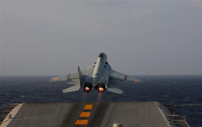 MiG-29K fighter jet of navy crashes off Goa over Arabian Sea
