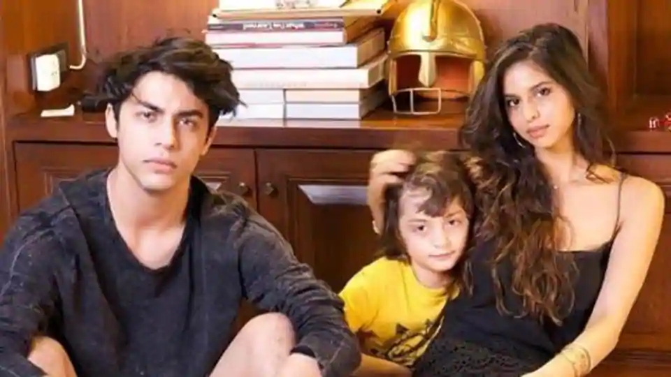 On Aryan Khan’s birthday, mom Gauri posts pic of all three kids, see Suhana ruffle AbRam’s hair here