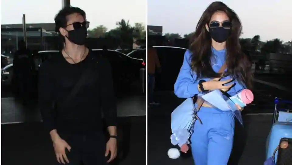 Rumoured couple Disha Patani and Tiger Shroff spotted jetting off to unknown destination, see their airport looks