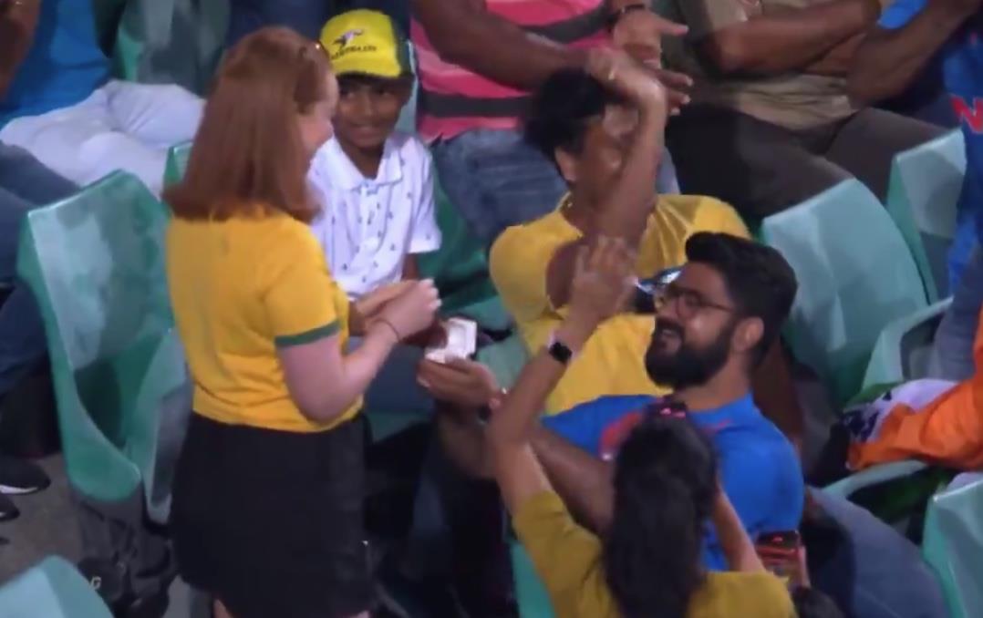 Watch: Marriage proposal during India-Australia ODI wins hearts