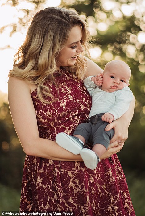 Helper: Maggie has only been doing her DIY projects for the last ten months - since giving birth to her son Harrison - however she has already established an enormous fan base on Instagram