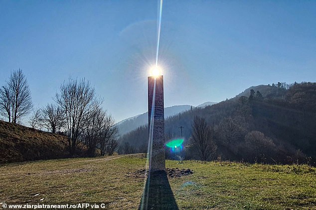 The mysterious monolith in Romania has also been removed already