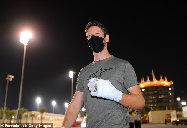 And Grosjean has returned to the track in Sakhir ahead of the race this coming weekend