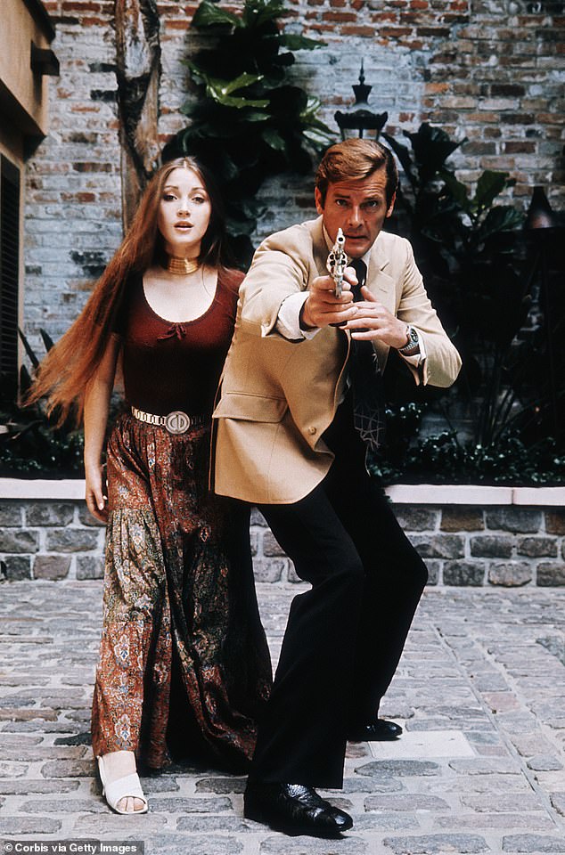 Big role: Jane said she returned to auditions after the years break when she realised she was missing out on what she loved (pictured with Roger Moore in 1973 Bond film Live and Let Die)