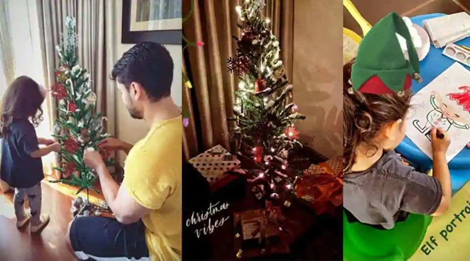 Kunal Kemmu, daughter Inaaya work together to decorate a Christmas tree, Soha Ali Khan shares pics