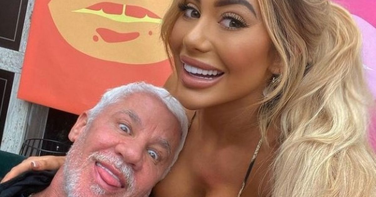 Wayne Lineker and Chloe Ferry cuddle up during filming for Celebs Go Dating