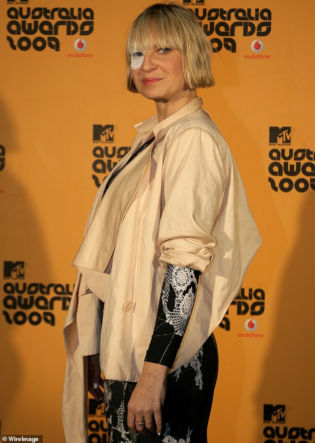 Using her voice: Sia (pictured in 2009) tweeted her support on Saturday for British singer FKA twigs, 32, who is suing actor Shia LaBeouf, 34,  for sexual battery, assault and infliction of emotional distress during their relationship
