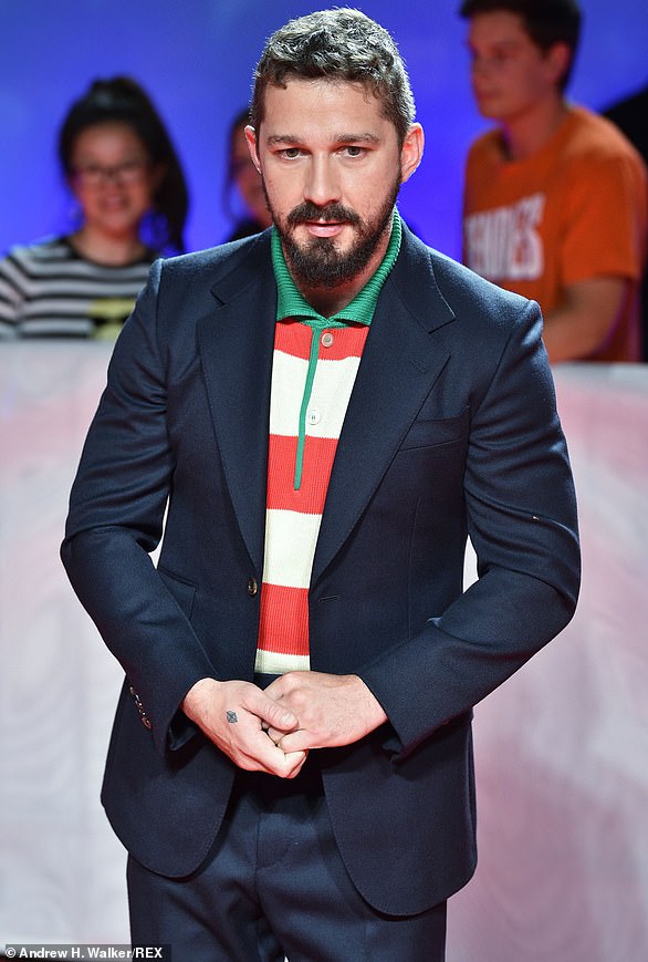 Premiere: LaBeouf is pictured on the red carpet for Honey Boy at the Toronto International Film Festival in 2019