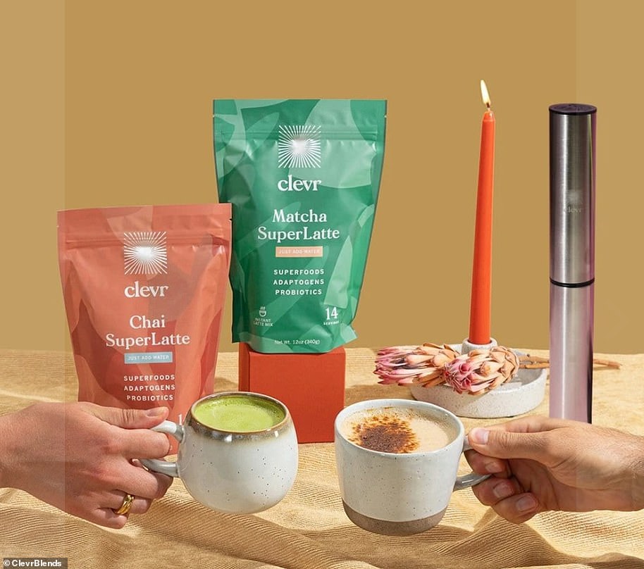 The startup business sells latte powders in matcha, chai and coffee flavours, which are made into a drink by adding hot or cold water