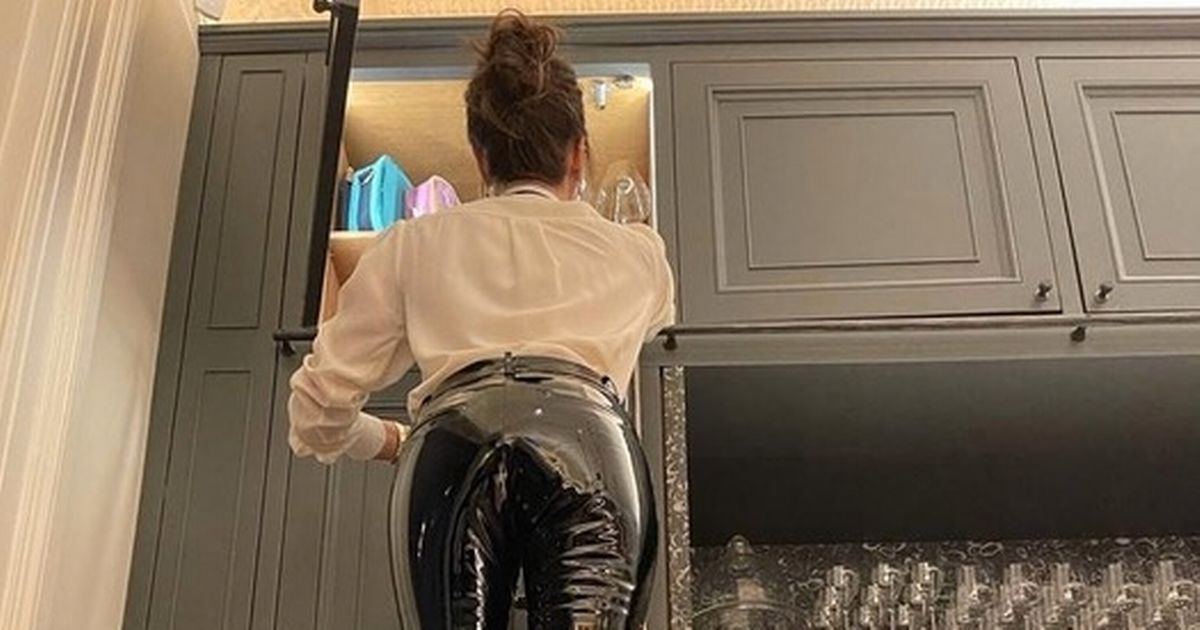 The Beckhams’ kitchen is so epic it needs a ladder to reach the top cupboards