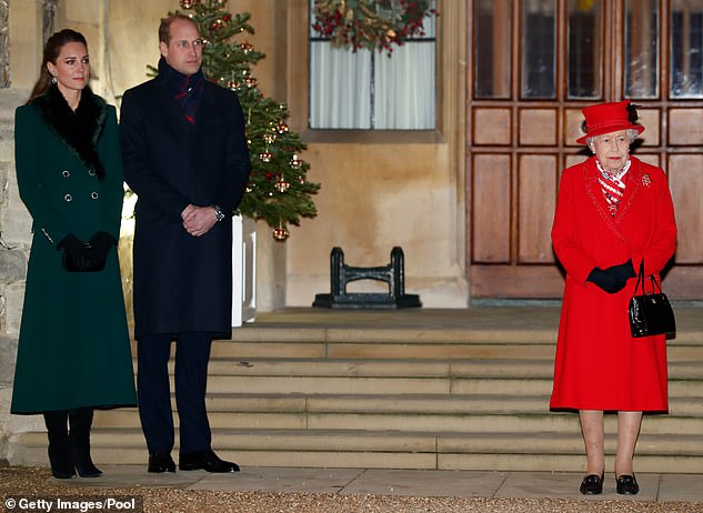During their whirlwind UK tour last week, Prince William, 38, admitted he and wife Kate Middleton, 38, are still struggling over their festive plans since the Queen cancelled Sandringham. Pictured together at an event to thank local volunteers and key workers from organisations and charities in Berkshire