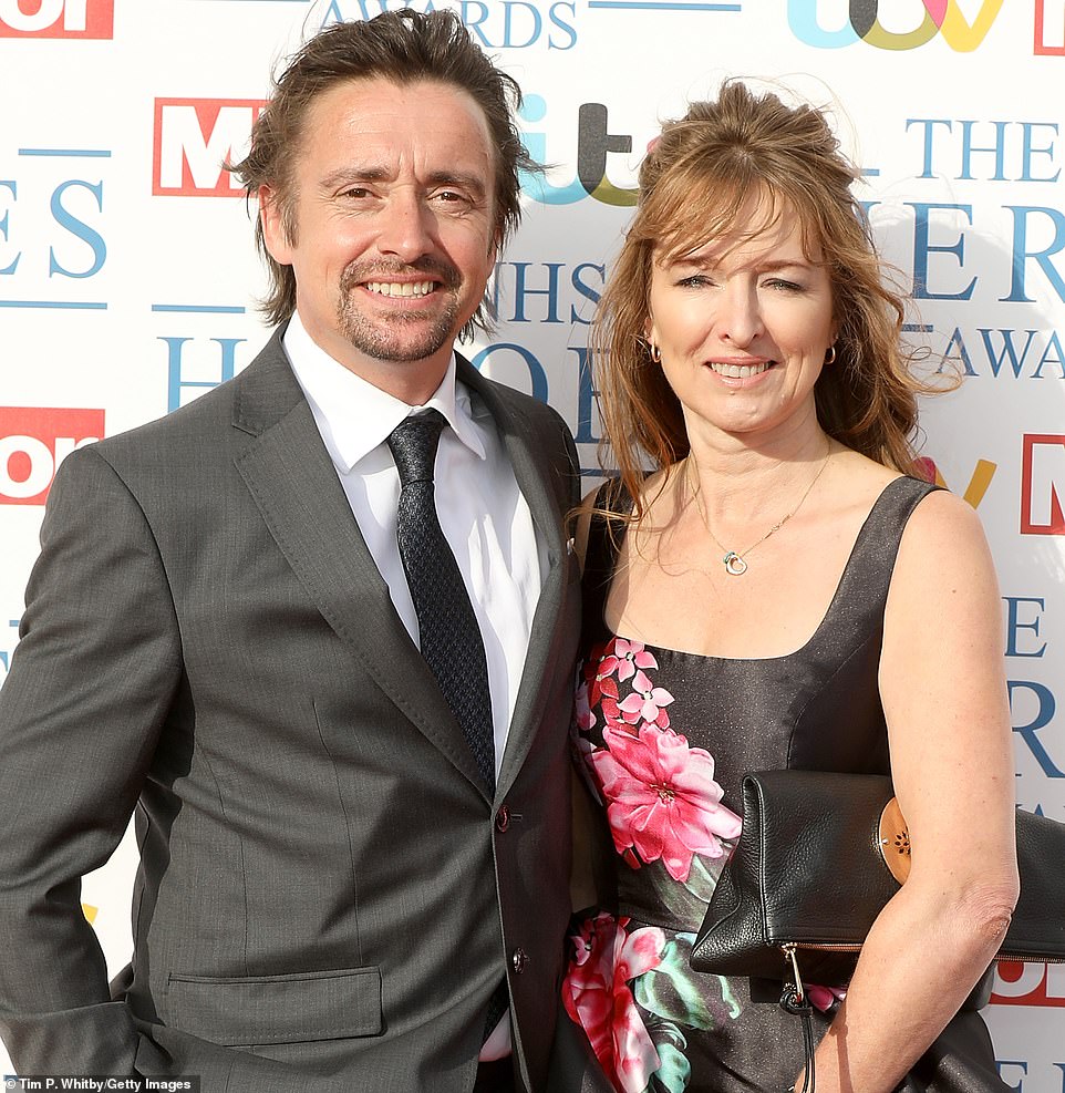 Hammond, who lives at the property with his wife Mindy (pictured together in London in May 2018) and their two children, decided to build the garage after thieves struck at his country retreat