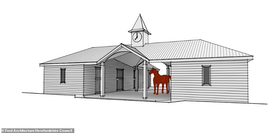 The garage will also be used to house tractors and a combine harvester for farming, and equipment for the family's staff