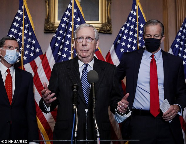 'The Electoral College has spoken,' McConnell told reporters on Tuesday morning, adding that he wanted to congratulate Biden and Harris on their win