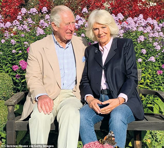 Was Camilla’s choice of jeans to wear in her and Prince Charles’s Christmas card (pictured) a ploy not to appear too showy amid a pandemic?