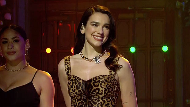 Dua Lipa Slays In Sexy Leopard Bustier As She Sings ‘Don’t Start Now’ On ‘SNL’ — Watch