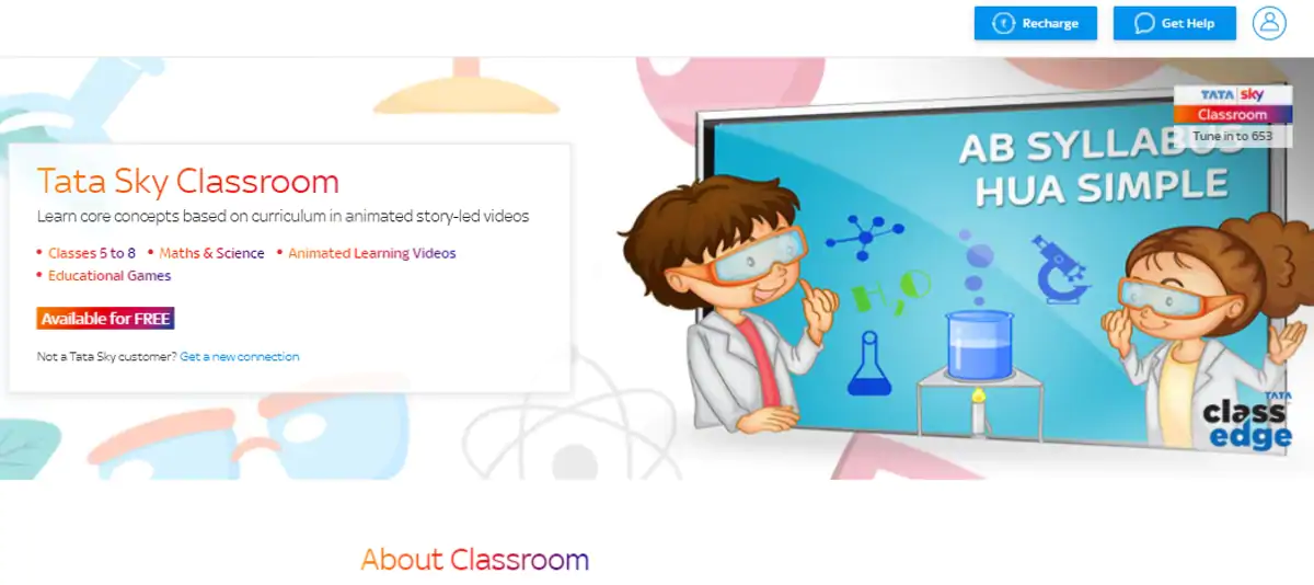 Tata Sky Classroom Education Service Now Free for All Subscribers