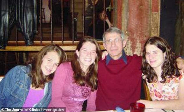 Fauci and his wife agreed that this year, their three daughters (pictured in this undated photo), who live in different parts of the US, would not visit for the milestone birthday