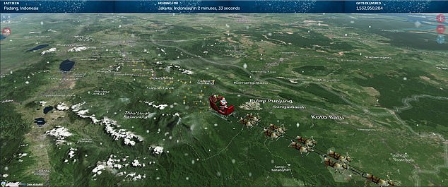 If you want to make sure you're tucked up asleep when Santa comes down the chimney, you can track his whereabouts on the official North American Aerospace Defence Command (NORAD) Santa Tracker (above)