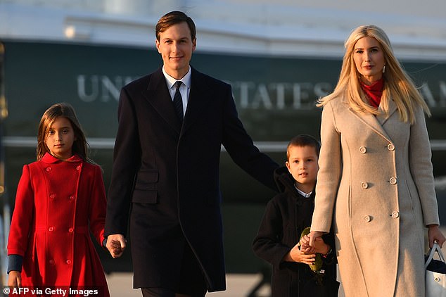 Kushner is the father of Jared - Ivanka Trump's husband and one of the president's closest advisors. Pictured together with two of their children