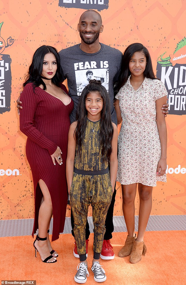 The couple are pictured here with their eldest two daughter, Natalia (right) and Gianna (front) at the 2016 Nickelodeon's Kids' Choice Sports Awards in Los Angeles