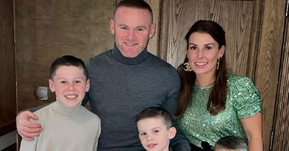 Coleen Rooney dazzles in sequin dress in gorgeous Christmas family photo