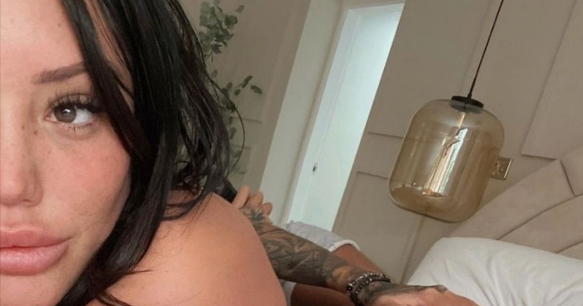 Charlotte Crosby poses topless in thong in saucy snap as boyfriend grabs her bum