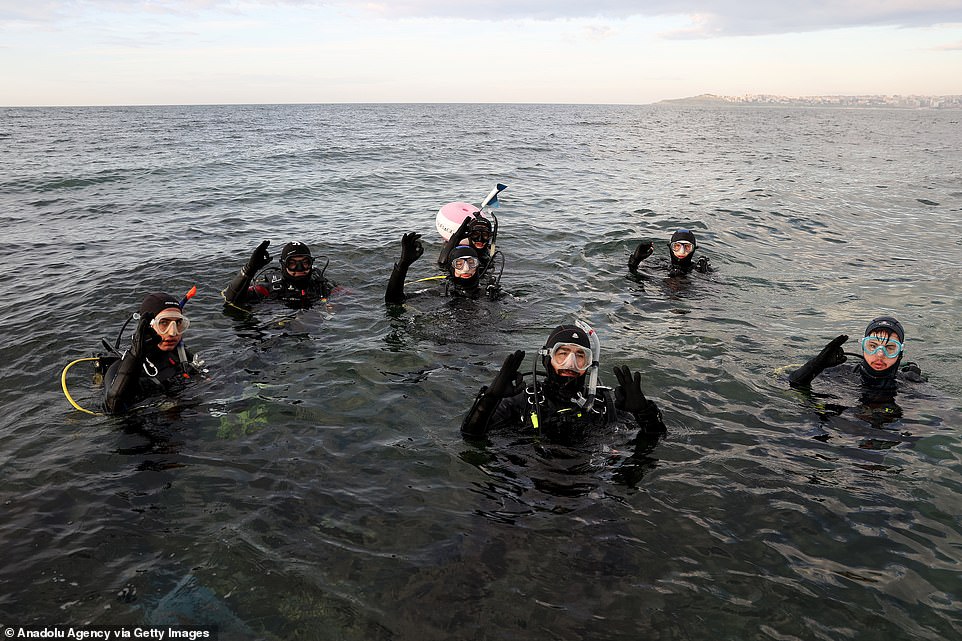 ISTANBUL: Divers prepare to stage a symbolic journey underwater from Gurpinar Beach, wishing for a new year 'without a pandemic'