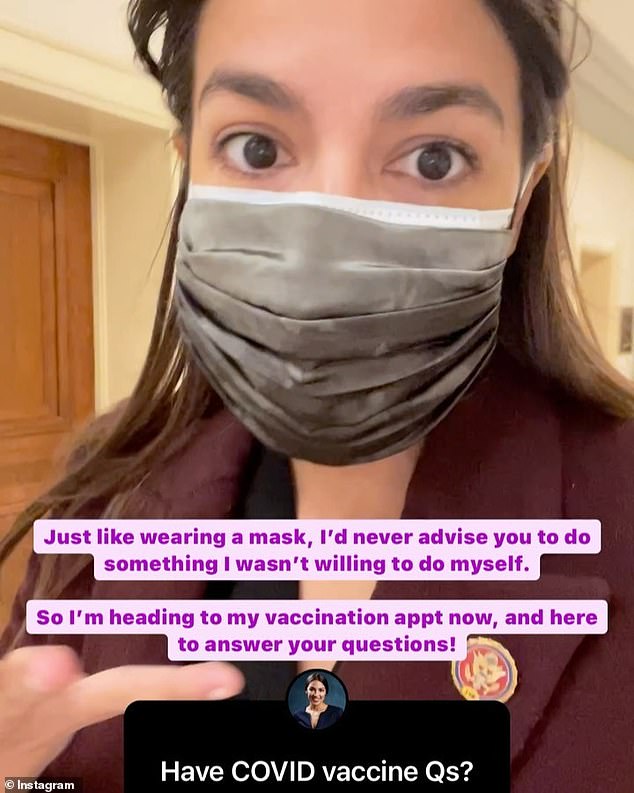 AOC hits back at critics who blasted her for getting the COVID-19 vaccine before others