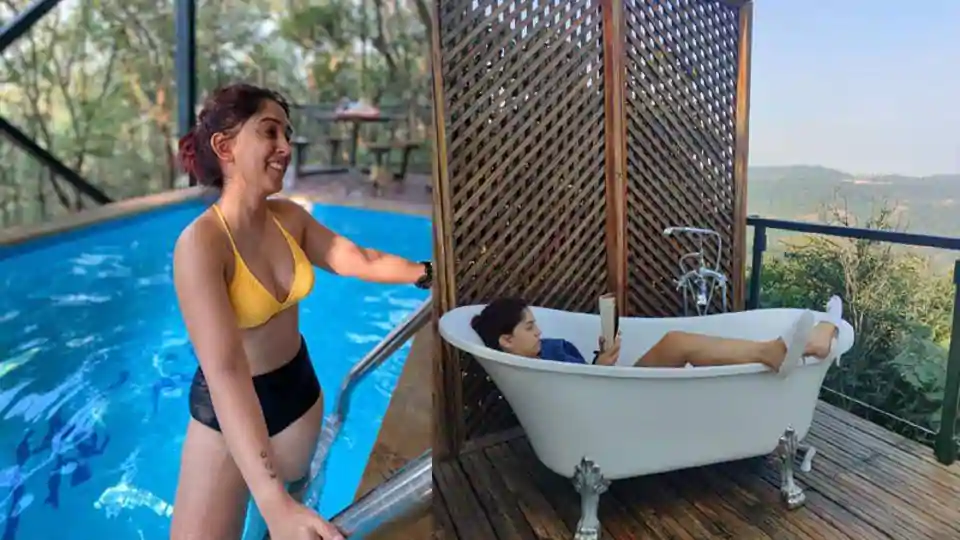 Aamir Khan’s daughter Ira Khan chills in a pool, enjoys reading in a bathtub during Lonavala getaway. See pics