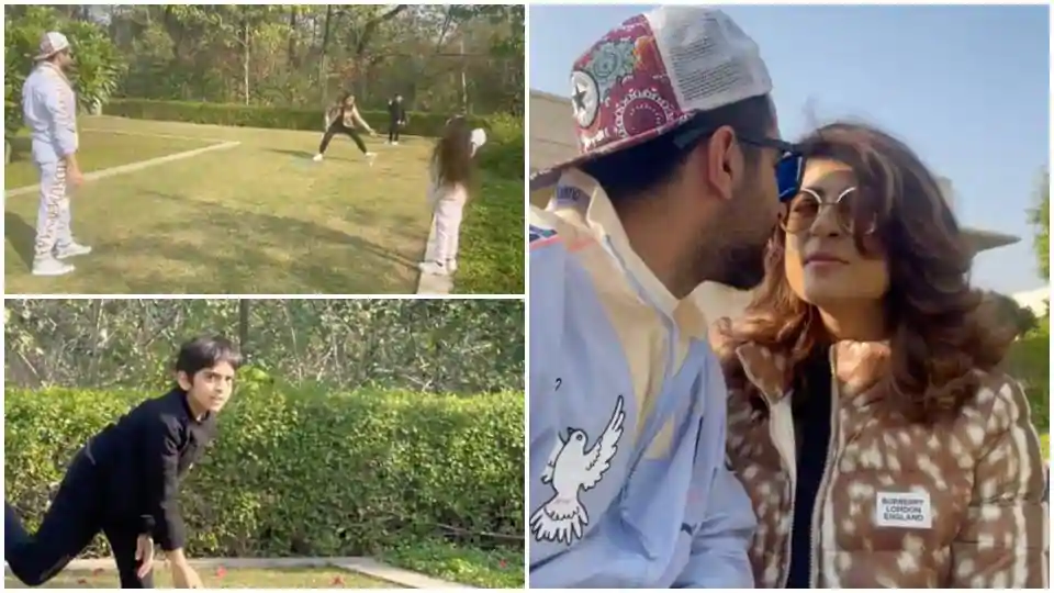 Ayushmann Khurrana is spending sunny winter days with kisses from wife Tahira Kashyap, plays cricket with his kids. Watch