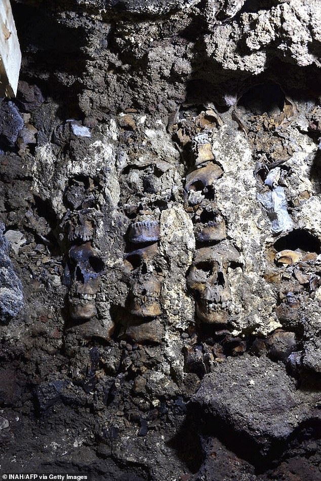 Aztec ‘tower of skulls’ contains severed heads of women and children ‘sacrificed to the gods’
