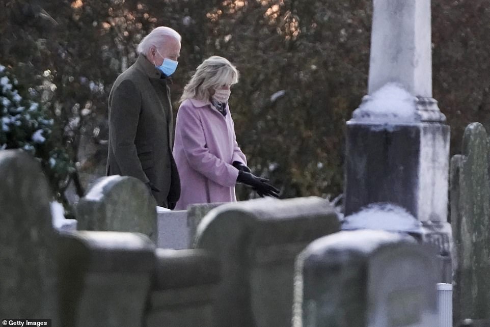 Biden and wife Jill go to church to mark 48th anniversary of death of his first wife and daughter
