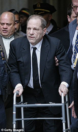 Harvey Weinstein, 68, was paid a special visit by his actress girlfriend Alexandra Vino, 27