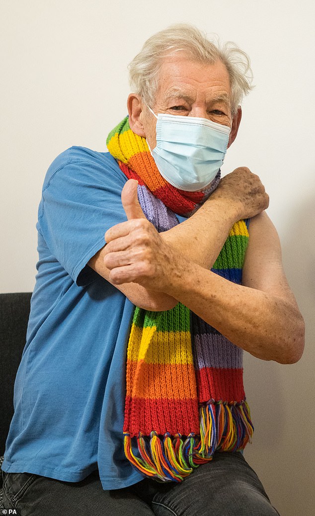 ‘I feel euphoric!’ Sir Ian McKellen, 81, safely receives COVID-19 vaccine