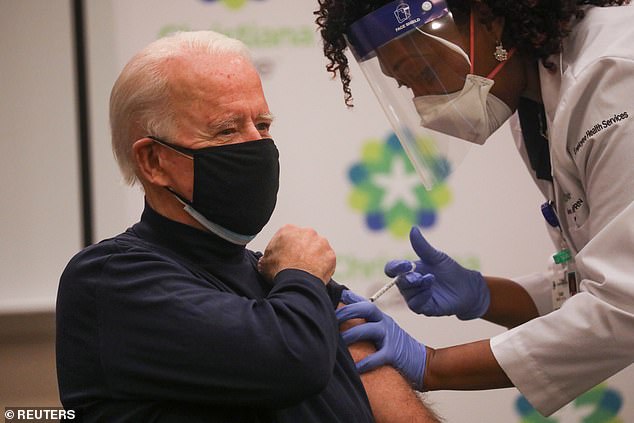Joe Biden gets his COVID vaccine and praises Trump’s operation Warp Speed for delivering shots