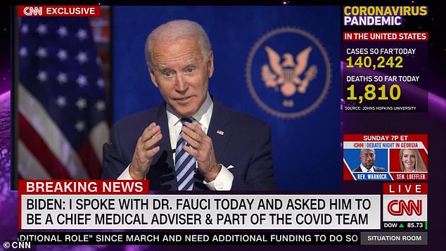 Joe Biden says he will ask EVERYONE to wear a mask for 100 DAYS to bring COVID under control