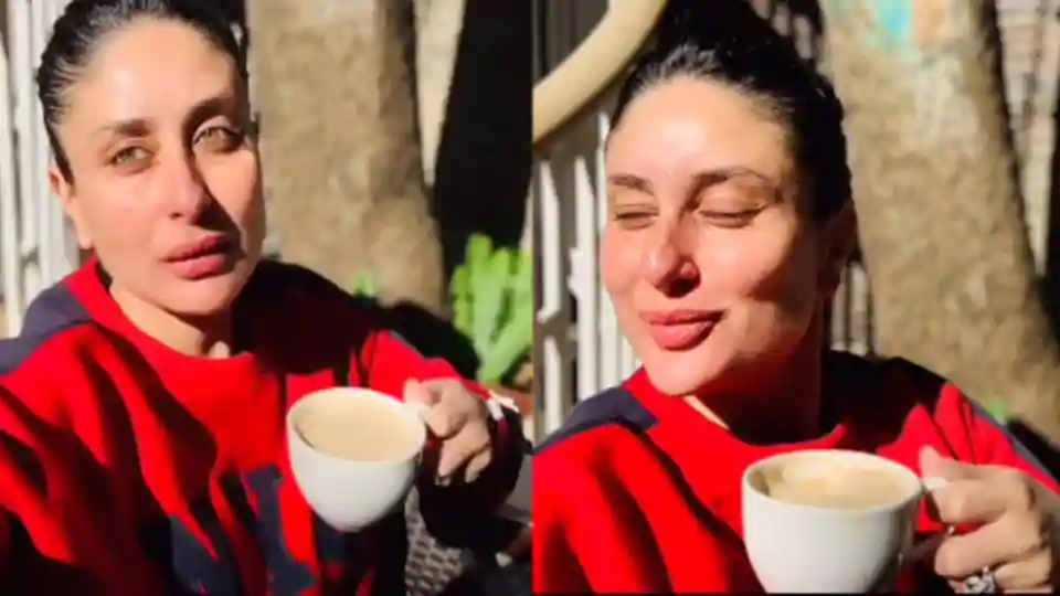 Kareena Kapoor’s pregnancy glow is unmissable as she sips coffee amid hills and greens during Himachal vacation. Watch