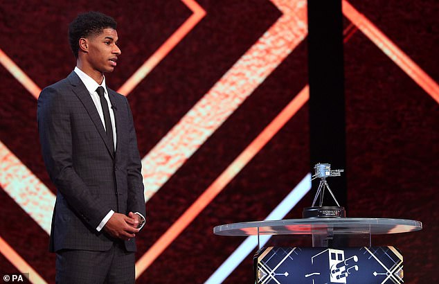Marcus Rashford honoured during BBC Sports Personality of the Year