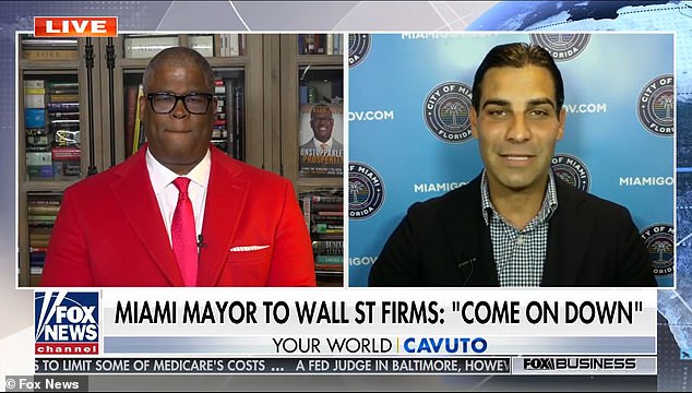 Miami mayor urges Wall Street’s huge financial firms to relocate to Florida