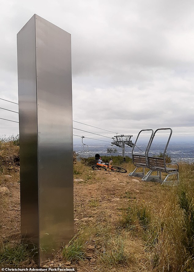 Mysterious metal monolith appears in Christchurch