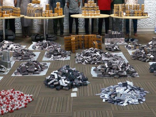 One million narcotics tablets worth Dh15 million seized in Sharjah, nine arrested
