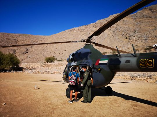 Ras Al Khaimah Police’s Air wing rescues injured hiker