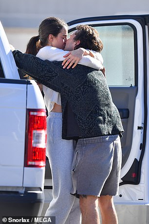 Shia LaBeouf takes part in a major PDA session with actress Margaret Qualley 