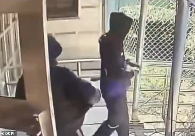 Shocking video shows gunman lying in wait before shooting him in the neck