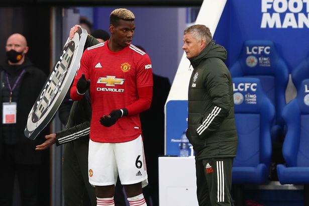 Paul Pogba came on as a second-half sub on the left wing against Leicester