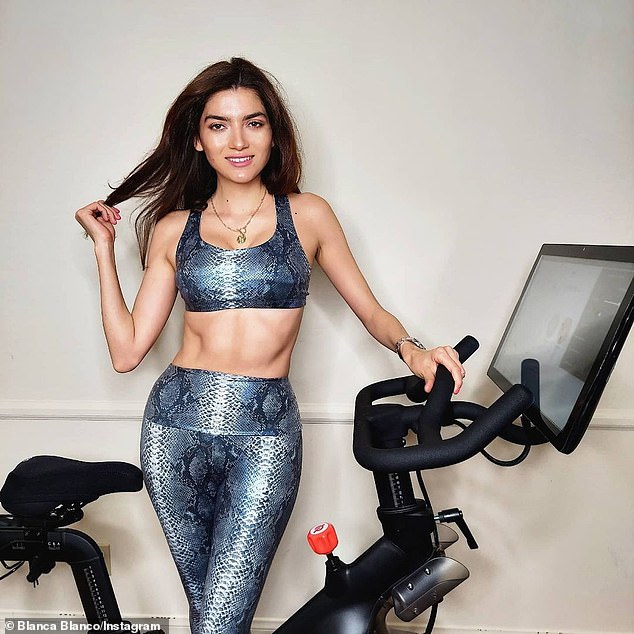 Tale Of Tails actress Blanca Blanco tries out the latest $2,400 Peloton bike
